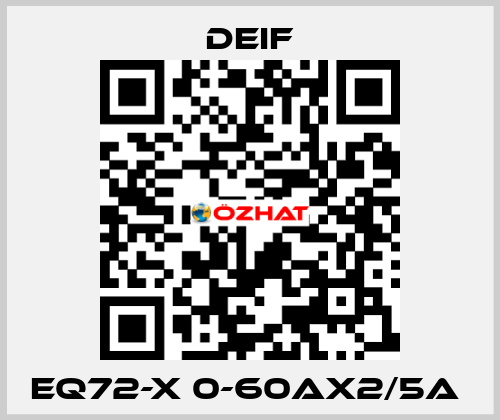 EQ72-X 0-60AX2/5A  Deif