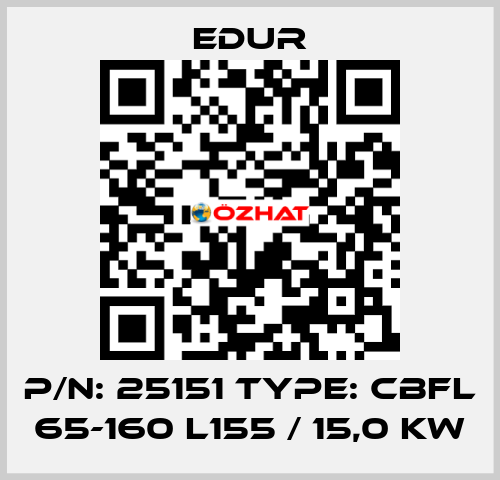 P/N: 25151 Type: CBFL 65-160 L155 / 15,0 KW Edur