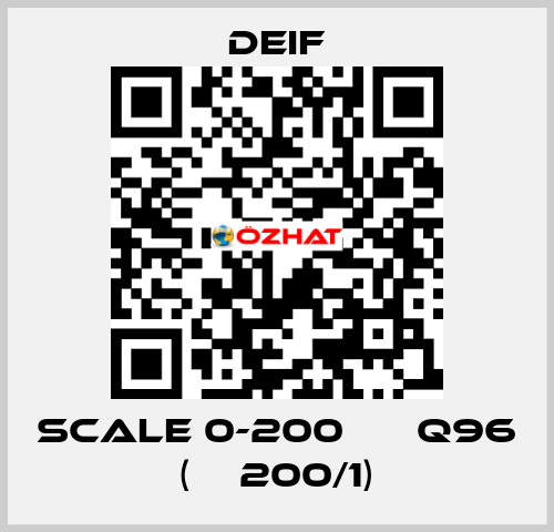 scale 0-200 А ЕQ96 (ТТ200/1) Deif