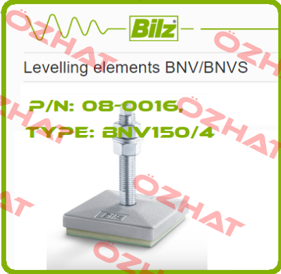 P/N: 08-0016, Type: BNV150/4 Bilz Vibration Technology