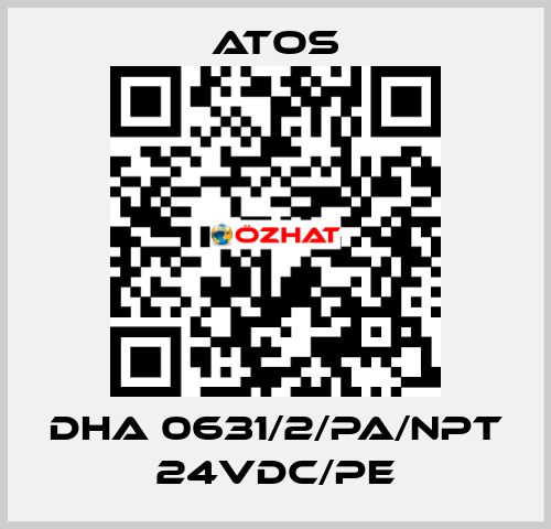 DHA 0631/2/PA/NPT 24VDC/PE Atos