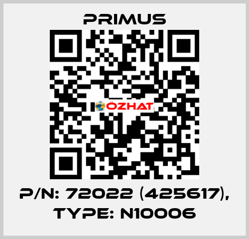 p/n: 72022 (425617), type: N10006 Primus