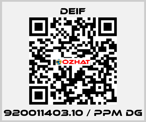 920011403.10 / PPM DG Deif