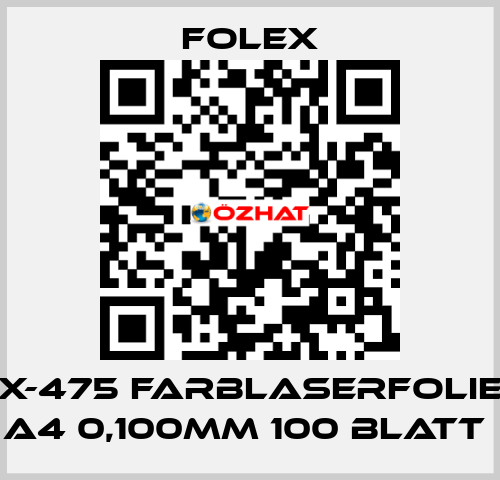 X-475 FARBLASERFOLIE A4 0,100MM 100 BLATT  Folex