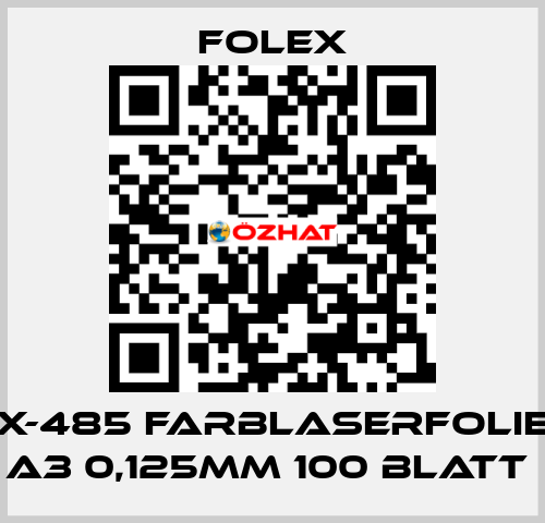 X-485 FARBLASERFOLIE A3 0,125MM 100 BLATT  Folex