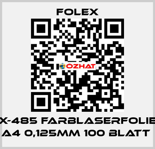 X-485 FARBLASERFOLIE A4 0,125MM 100 BLATT  Folex