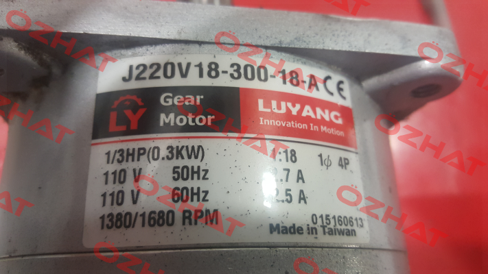 J220V18-300-18-A-G3 Luyang Gear Motor