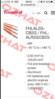 FHLAL2G-CB2G/FHL-ALR2GCB2G  35 mm2  Coroplast