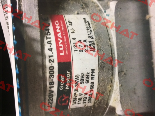 J220V18-300-21.4-AT54-G3 Luyang Gear Motor