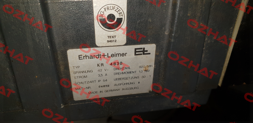 Type: KR 4830, obsolete replaced by  KR60 Erhardt Leimer