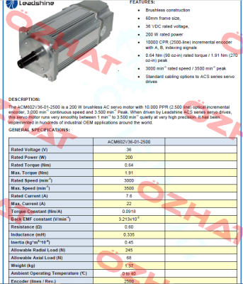 ACM602V36-01-2500 Leadshine