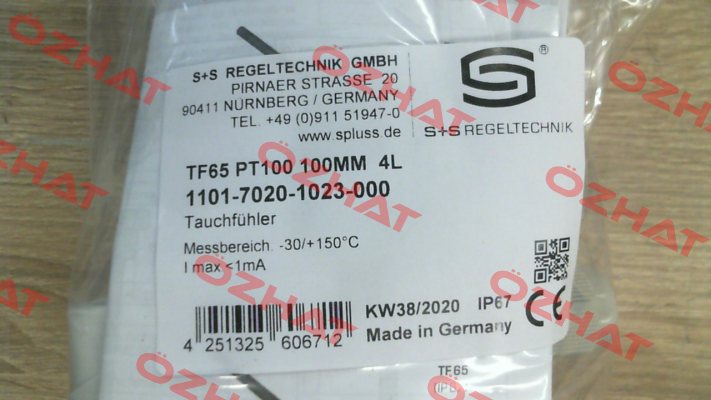 1101-7020-1023-000 S+S REGELTECHNIK