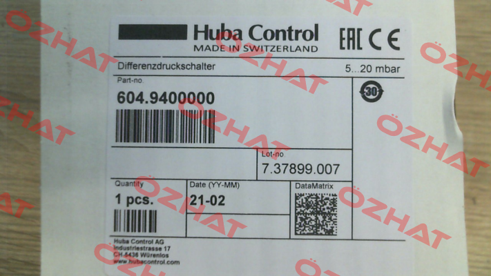 604.9400000 Huba Control