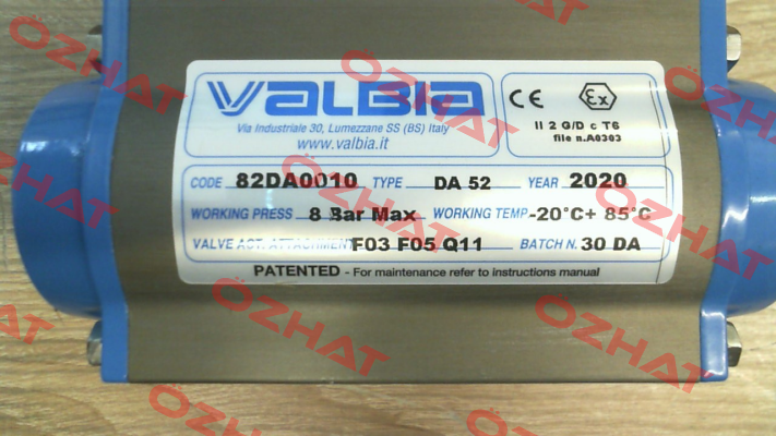 82DA0010 DA52 Valbia