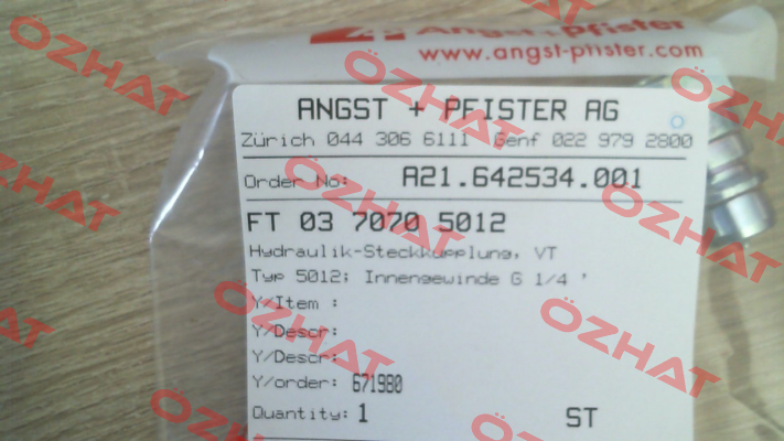 0370705012 Angst-Pfister