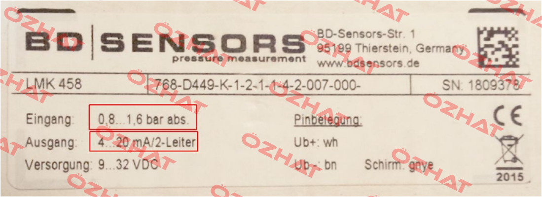 LMK 458 Bd Sensors