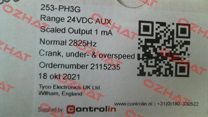 P/N: 039-27300-0024, Type: 253-PH3G - 24VDC (ANSI 12/14) CROMPTON INSTRUMENTS (TE Connectivity)