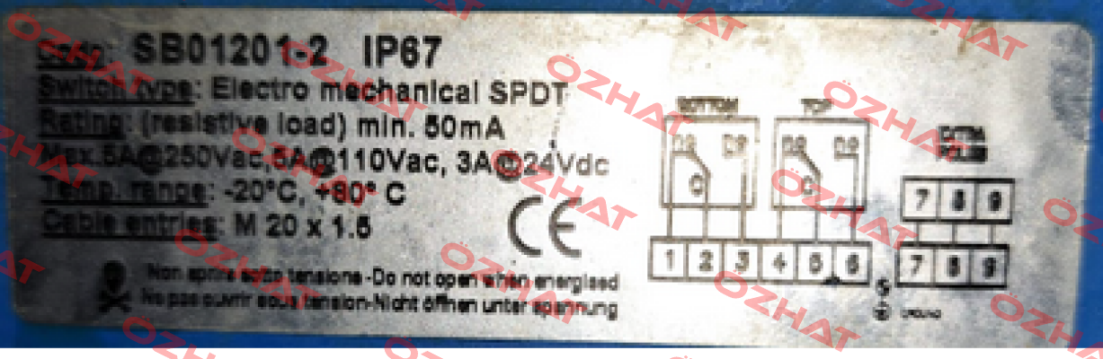 SB0121-2 IP67 old code/ SB01200-20W01A2 new code Soldo