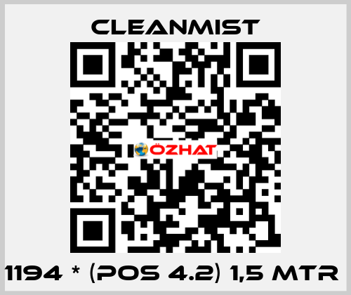 1194 * (pos 4.2) 1,5 mtr  CleanMist