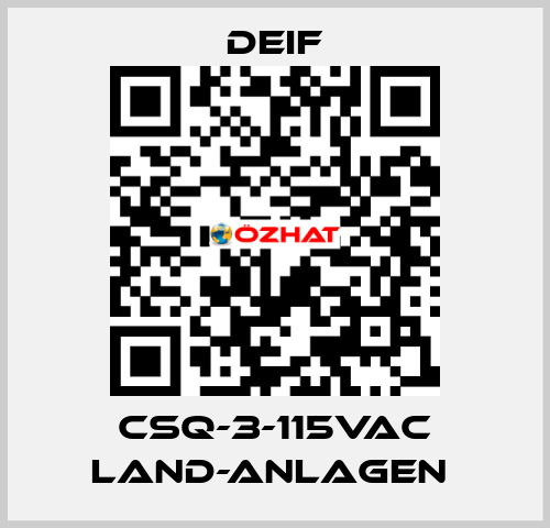 CSQ-3-115VAC Land-Anlagen  Deif