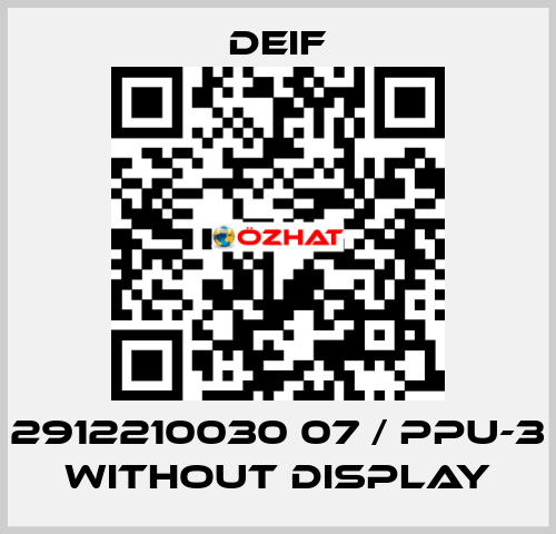 2912210030 07 / PPU-3 without display Deif