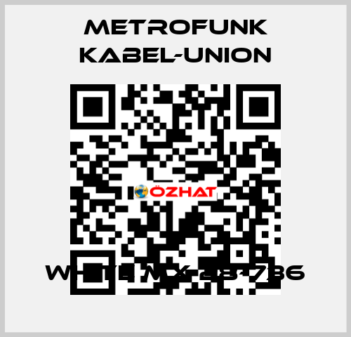 white MX 28-736 METROFUNK KABEL-UNION