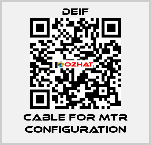 Cable for MTR configuration Deif