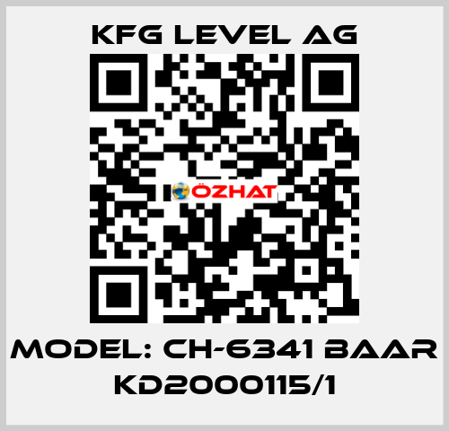 Model: CH-6341 Baar KD2000115/1 KFG Level AG