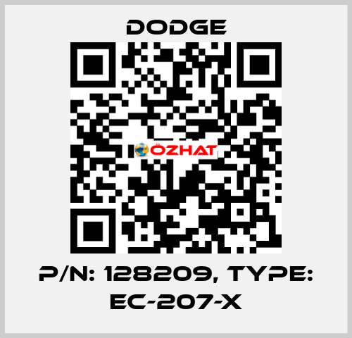 p/n: 128209, Type: EC-207-X Dodge