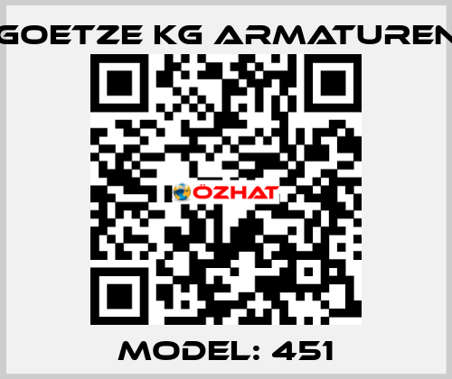 Model: 451 Goetze KG Armaturen