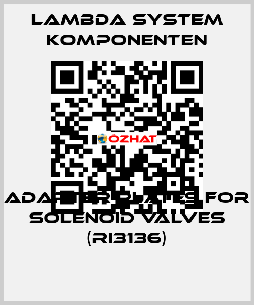 Adapter plates for solenoid valves (RI3136) LAMBDA SYSTEM KOMPONENTEN