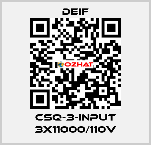 CSQ-3-INPUT 3X11000/110V Deif