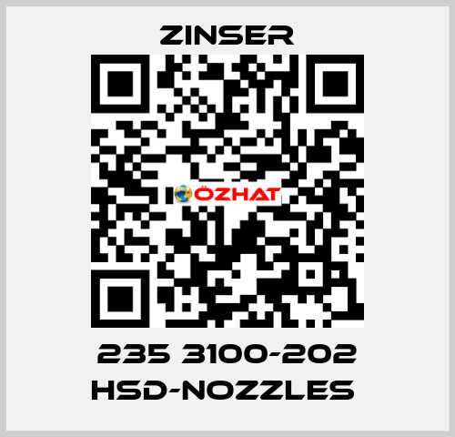 235 3100-202 HSD-nozzles  Zinser