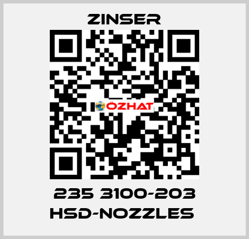 235 3100-203 HSD-nozzles  Zinser