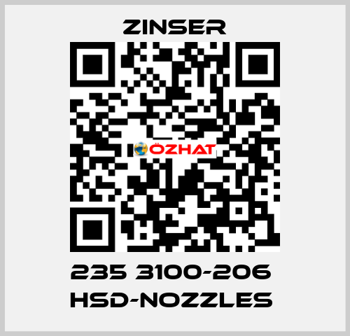 235 3100-206  HSD-nozzles  Zinser