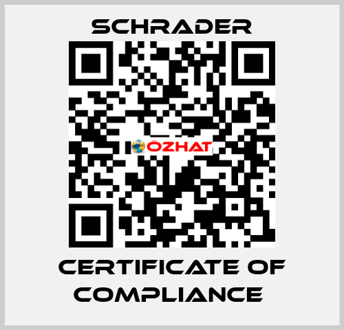 Certificate of Compliance  Schrader