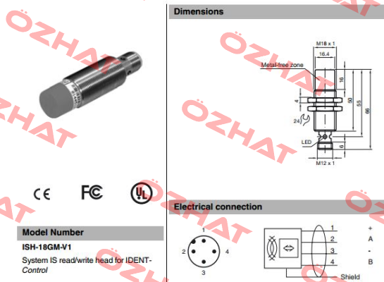 P/N: 181881, ISH-18GM-V1  Pepperl-Fuchs
