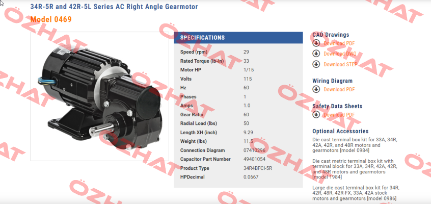 0469 34R4BFCI-5R BODINE ELECTRIC