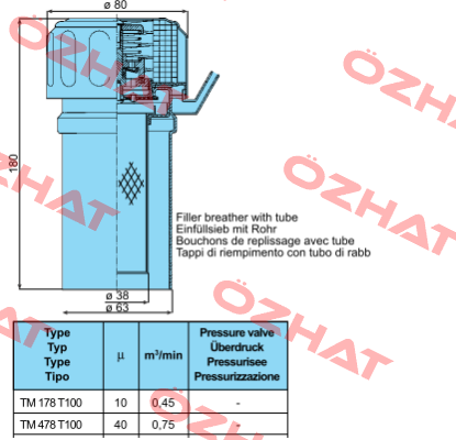 TM 478 T100  Sofima Filtri