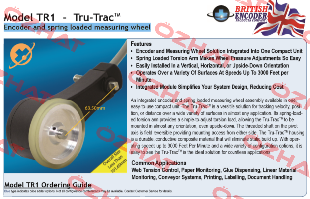 TR1-K1-R6-1800-PP-G2-ST-IP50 British Encoder