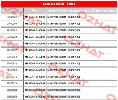 MSS976R-600MM (30-600Y-30) Magnescale