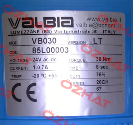 85L00003 VB030 Valbia