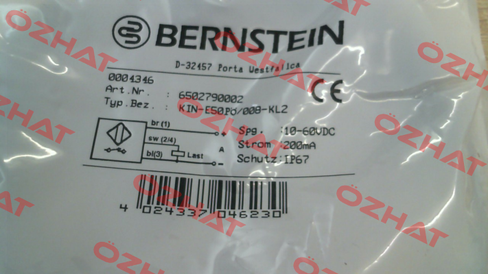 P/N: 6502790002 Type: KIN-E50PÖ/008-KL2 Bernstein