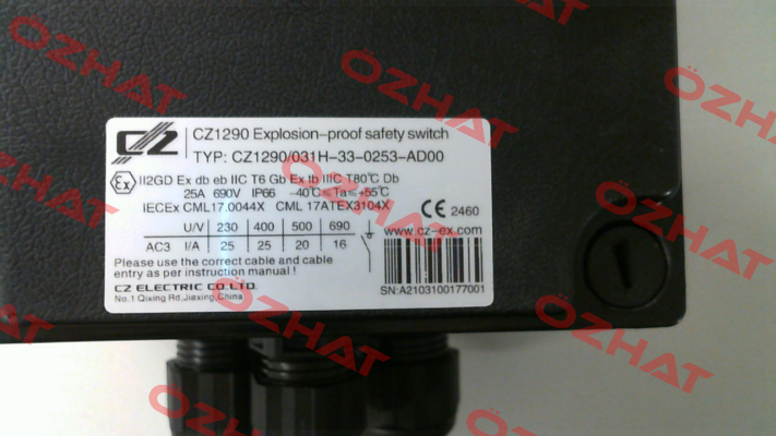 CZ1290/031H-33-0253-AD00 CZ Explosion-proof