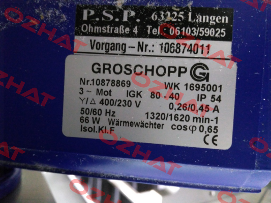 IGKU80-40/Z20  Groschopp