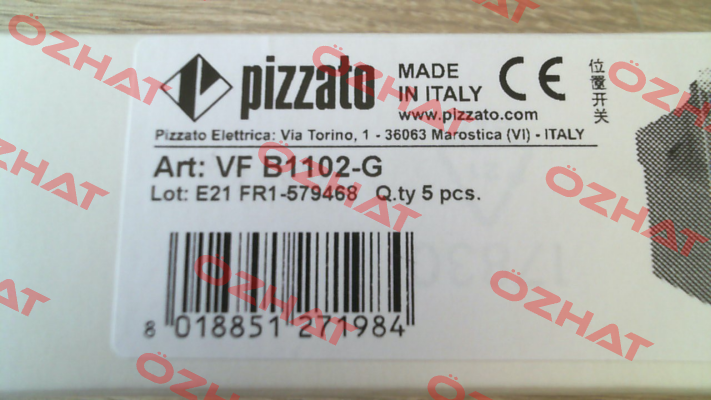 VF B1102-G Pizzato Elettrica