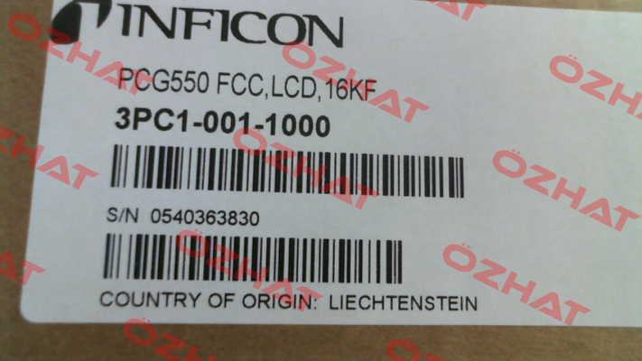 3PC1-001-1000 	PCG550 FCC,LCD,16KF Inficon