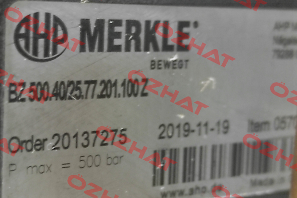 057032 / BZ 500.40/25.77.201.100 Z Merkle