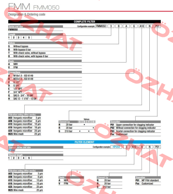 FMM-050-2-B-A-C-A16-N-P01 MP Filtri