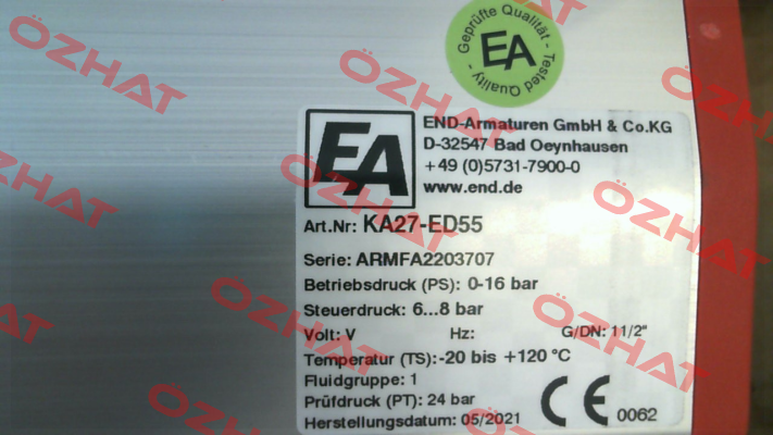 KA27-ED55 End Armaturen